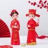 Traje Antiguo Hanfu Decoración de Boda Oro y Jade Muñeca Antigua Traviesa Pareja Regalo de Cumpleaños Decoración Estilo Chino