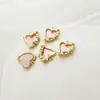 Aleación vintage dulce genial amor encaje lazo con colgante de diamante pendientes hechos a mano DIY accesorios de material para pendientes