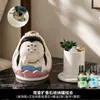 Pedra difusora de aroma de Buda versão Q, óleo essencial para quarto, uso doméstico criativo, fragrância premium duradoura, ornamento de mesa de cristal com flor seca