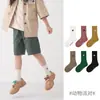 1747 Calcetines infantiles al por mayor, colección de otoño, calcetines de media caña bordados con dibujos animados ZYZ, lindos, hechos con algodón peinado, diseño sin costuras, para niños y niñas