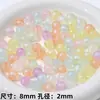 Verano Nuevo Estilo Iridiscente Color Caramelo Sirena Agujero Recto Cuentas Redondas Pulsera Collar DIY Hecho a Mano Accesorios de Estrella Cuentas Sueltas