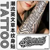 Novos Adesivos de Tatuagem Temporária Herbal Tendência Estilo Inglês Ousados para Homens e Mulheres, Meio Braço Peito à Prova d'Água Duradouros Adesivos de Pele