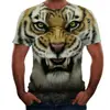 Camiseta de Manga Corta para Hombre 2026 Impresión Digital 3D Patrón de Animales Casual de Moda Cómoda Transpirable Camiseta para Hombre