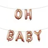 16 polegadas filme de alumínio balão carta conjunto rosa de ouro noiva para ser casamento casamento noivado decoração balão
