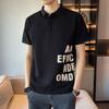 Camiseta de Manga Corta Estilo Nuevo de Verano para Hombre Estilo Coreano Casual Camiseta Polo Corta con Estampado de Espuma Marca de Tendencia Camiseta para Hombre