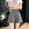 Nuevos shorts vaqueros de pierna ancha, finos, de cintura alta, estilo retro, adelgazantes, línea A, para mujeres menudas, verano 2026