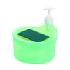 Dispensador de detergente tipo prensa para cocina con almacenamiento para esponja, dispensador de jabón integrado, directo de fábrica, se puede personalizar y vender al por mayor