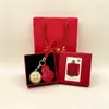 Chaveiro Pingente Dourado do Ano da Ovelha com Decoração em Folha de Ouro Conjunto em Caixa de Presente Personalizado para Negócios Presente Personalizado Atacado