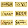 Billetes de Oro Personalizados Oro Puro 999 Billetes Conmemorativos de Boda Cumpleaños Primer Cumpleaños Souvenir Personal de Negocios LOGO Hecho a Medida a partir de Muestra