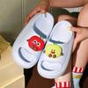 Zapatillas Suaves y Gruesas Antideslizantes para el Hogar con Forma de Manzana y Ojos Grandes para Parejas de Verano, Zapatillas de Eva Modernas y Versátiles