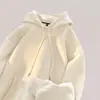 Moletom com Capuz Estampado de Marca Nova Tendência 2025 para Homens e Mulheres, Caimento Solto, Espessado, Jaqueta Esportiva Casual para Primavera e Outono