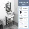 Marco de acero inoxidable, lavabo de cerámica, mueble de baño pequeño para apartamentos pequeños, lavadero independiente para balcón, lavabo simple para propiedades de alquiler