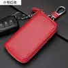Bolsa de Chaveiro com Zíper de Grande Capacidade Gran para Homens Montada na Cintura Couro Genuíno Porta-Cartões Feminino Chaveiro Multifuncional Impermeável