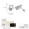 Brincos de Tarraxa em Prata Esterlina com Moissanita para Mulheres Joias de Prata S925 Brincos de Estrela de Cinco Pontas Modernos High-End Cool KT Fornecimento Direto Transfronteiriço