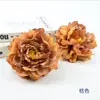 Kit de Materiales DIY de Peonía Artificial de Doble Pétalo para Hacer Accesorios Florales, Adornos para el Cabello de Estilo Chino Tradicional, Peonía Fragante de Colores Otoñales