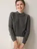Suéter Feminino de Cashmere com Gola Boneca 100% Cashmere de Cabra Pulôver Solto Manga Longa Camada Base de Tricô 2026 Novo Suéter Juvenil