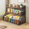 Estante de Almacenamiento de Escritorio, Estante Multicapa para Snacks para el Hogar en la Sala de Estar, Soporte para Bolsitas de Té y Tazas en la Encimera de la Mesa de Comedor, Estante de Almacenamiento Misceláneo para la Cocina