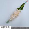Rama única golondrina voladora Púrpura Nuevo fila de flores de boda de primavera Flor artificial alta decoración de sala de bodas de hotel Flor de seda
