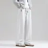 Nuevos Pantalones para Hombre 2026: Pantalones de Chándal Anchos con Cordón de Otoño, Pantalones Sueltos para Hombre, Pantalones Deportivos, Pantalones Largos Casuales, Pantalones de Pierna Recta