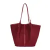 Moda coreana y japonesa retro gamuza 2026 nuevo bolso de hombro grande de gran capacidad para mujer, bolso tote
