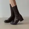 Mocasines de Estilo Británico con Suela Gruesa para Mujer con Hebilla de Cinturón, Nuevos Zapatos Versátiles de Tacón Grueso 2026 para Mujeres Bajitas, Zapatos de Boca Baja