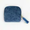 Exquisita Bolsa de Almacenamiento para Joyería con Cremallera de Borla, Bolsita para Joyas para Anillos, Colgantes, Pulseras, Bolsa Portátil de Almacenamiento para Joyería
