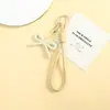 Cordão de Celular com Laço Colorido Macaron Corda Trançada Chaveiro Anti-perda Acessórios para Pendurar na Bolsa Acessórios de Material Artesanal
