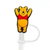 Tapa de Popote de Dibujos Animados Lindos de Winnie the Pooh de 8-10 MM, Tapón de Popote Antipolvo, Cubierta Protectora para Popote de Vidrio
