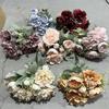 Ramo Mixto de Peonías Artificiales de 12 Cabezas Flores Hechas a Mano para Decoración de Boda Flores Decorativas Artificiales Arreglo de Boda Flores de Piso