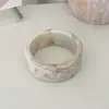 Pulsera de Resina con Textura Brillante de Venta Caliente Transfronteriza para Mujer Estilo Europeo y Americano Versátil de Nicho Pulsera Ancha Pulsera Accesorios de Joyería