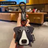 Colgante Creativo de Cuero para Perro Llavero Personalizado Lindo Moda Exquisito Dibujos Animados Todo Fósforo Bolso Llavero de Cuero