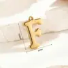 Pingentes de Letra Espelhados em Aço Inoxidável A-Z em Estoque, Cor Dourada 18K, Acessórios de 26 Letras Pingentes para Joias DIY