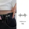 Herramienta de ajuste de cintura de estrella de cuatro puntas de verano para mujer, hebilla elástica ajustable para apretar pantalones y modificar el tamaño de la cintura de los jeans