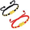 Pulsera transfronteriza europea y americana nueva tejida a mano moda cuerda roja y negra pulsera tejida dorada individual al por mayor