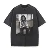 Camiseta con Estampado Gráfico Retro Lavada de Bob Marley One Love Reggae, Hombres, Mujeres Camiseta de Algodón Casual Retro, Hombres