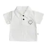 Conjunto de Ropa de Verano con Dibujos Animados para Bebés y Niños Pequeños, Camiseta Blanca con Cuello para Niños y Niñas Combinada con Pantalones Cortos Casuales Negros, Conjunto de Dos Piezas