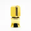 Capa plástica de microfone dourado 15 dentes universal Tampa de garrafa de vidro para perfume tampa spray de baioneta formato especial