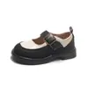Zapatos de Cuero para Niña 2026 Primavera y Otoño Estilo Coreano Zapatos Individuales para Niños Moda Mary Jane Bloque de Color Zapatos de Princesa para Niña Pequeña