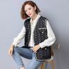 Estilo Chanel Plus Size Blusa Regata Feminina Solta Cardigan de Tricô sem Pilling com Pelo Sintético de Mínk Suéter de Tricô sem Mangas