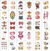 Fábrica de pegatinas de tatuaje al por mayor pegatinas de tatuaje pequeñas y frescas letras en inglés pegatinas de tatuaje geométricas papel de tatuaje de dibujos animados lindos