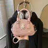 Versión Coreana Lindo Dibujo Animado Conejo Bolso Pequeño para Mujer 2026 Nuevo Estilo Estilo Universitario Mochila Estampado de Puntos Bolso Tote Pequeño Sin