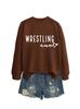 Sudadera con cuello redondo y manga larga para mujer, versátil, simple, informal, de estilo europeo y americano, para lucha libre, tía, exportación, estación independiente de Ebay