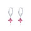 Novos brincos elegantes de diamante de trevo de grama da sorte para o local de trabalho diário, brincos de prata esterlina S925 da moda