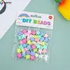 Exportação Transfronteiriça Resina Rosa Pulseira DIY Acessórios de Contas Cartão de Unha de Papel Cabeça Pulseira Acessórios de Contas Contas