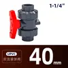 Válvula de esfera em UPVC GB grau industrial para tubo de água válvula de esfera de junta dupla válvula de esfera resistente a ácido e álcali químico válvula de esfera de junta dupla