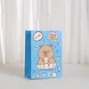 Saco de Embalagem Impresso para Comércio Exterior Saco de Papel Kraft Saco para Lanches Doces Saco de Compras Saco de Presente Cartão de Desenho Animado Pibala Bolsa de Mão