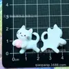 Lindo Dibujo Animado Gatito Jugando Pinza para el Pelo Cuerda para el Pelo Pinza para el Pelo Accesorios para el Cabello Funda de Teléfono Hebilla de Zapato DIY Accesorios de Resina