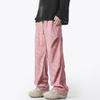 Sacudir grandes explosiones pantalones sucios 2024 nuevos pantalones de pana de otoño pantalones de paracaidista de invierno holgados rectos