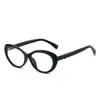 Óculos Retro Olho de Gato Coração Oval Aro Grosso Pretos para Mulheres com Miopia Podem Ser Equipados com Armações para Miopia de Receita Lentes Normais