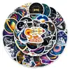 50 pegatinas vintage de espacio, materiales geniales de grafiti de galaxias y planetas para agendas, equipaje, tazas de té con leche y papelería